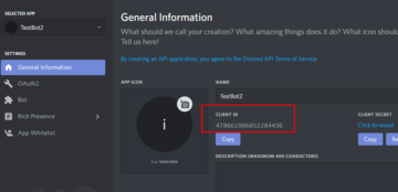 Discord client ID location