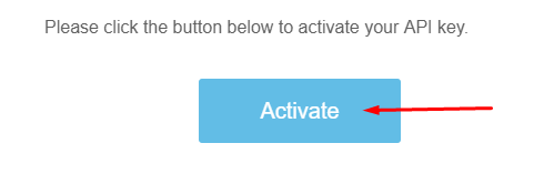 Activate button to generate API key on HaasOnline cryptocurrency trading platform documentation page.