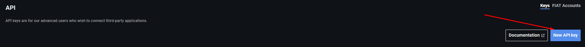 HaasOnline API dashboard with API keys, FIAT accounts, and New API Key button