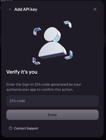 Kraken Pro "Verify it's you" 2FA dialog requesting the Sign-in 2FA code from your authenticator app.