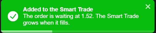 Added to the Smart Trade