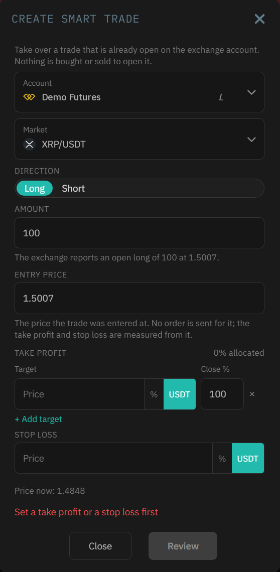 What the exchange reports