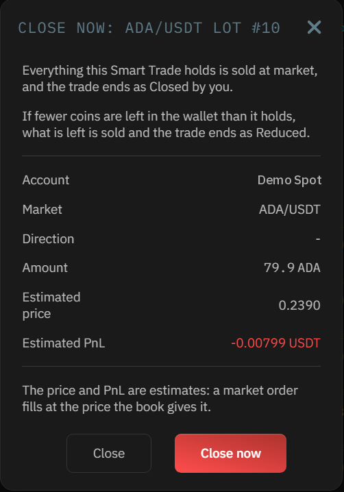 Close now on one lot