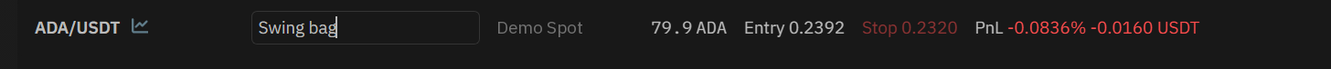The rename box on a row