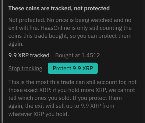 Protect tracked coins again