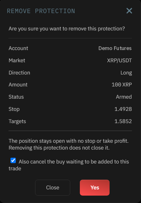 Remove with a buy waiting