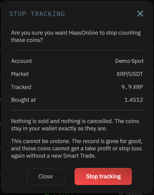 Stop tracking